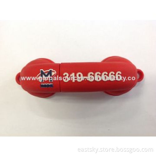 Custom telephone shape USB drive, made of soft PVC material, OEM orders are welcomeNew